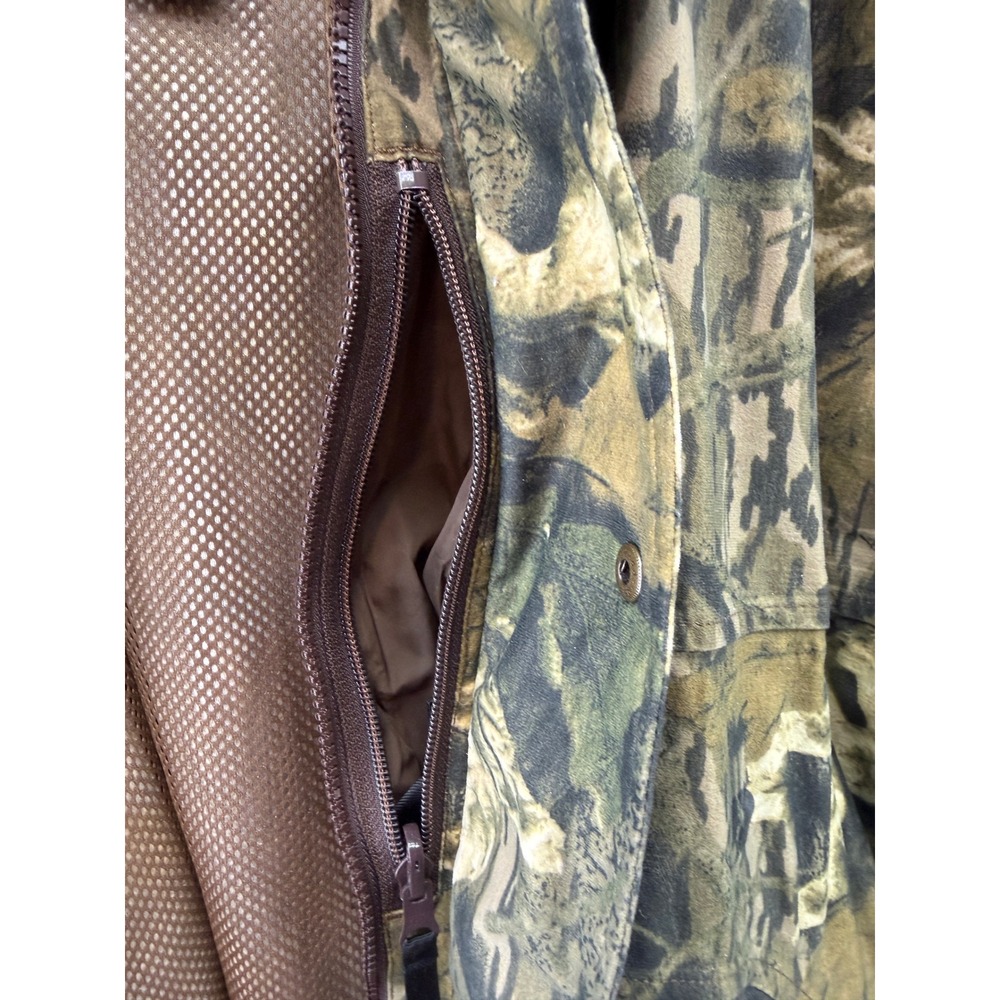 Cabelas Mens XL Mossy Oak Break Up Camo Hunting Jacket Hood Dry Plus - Picture 10 of 16